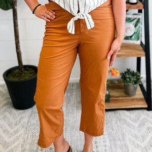 NWT Terracotta Straight Leg Cropped Pant w/ Belt